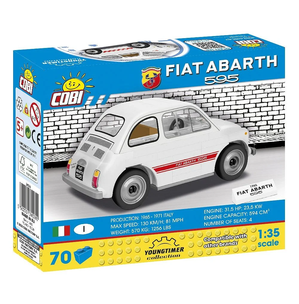 COBI 1965 Fiat Abarth Model Kit - Image 2