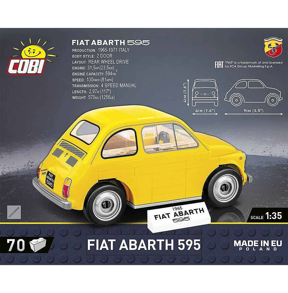 COBI Fiat Abarth 595 Model Kit - Image 6