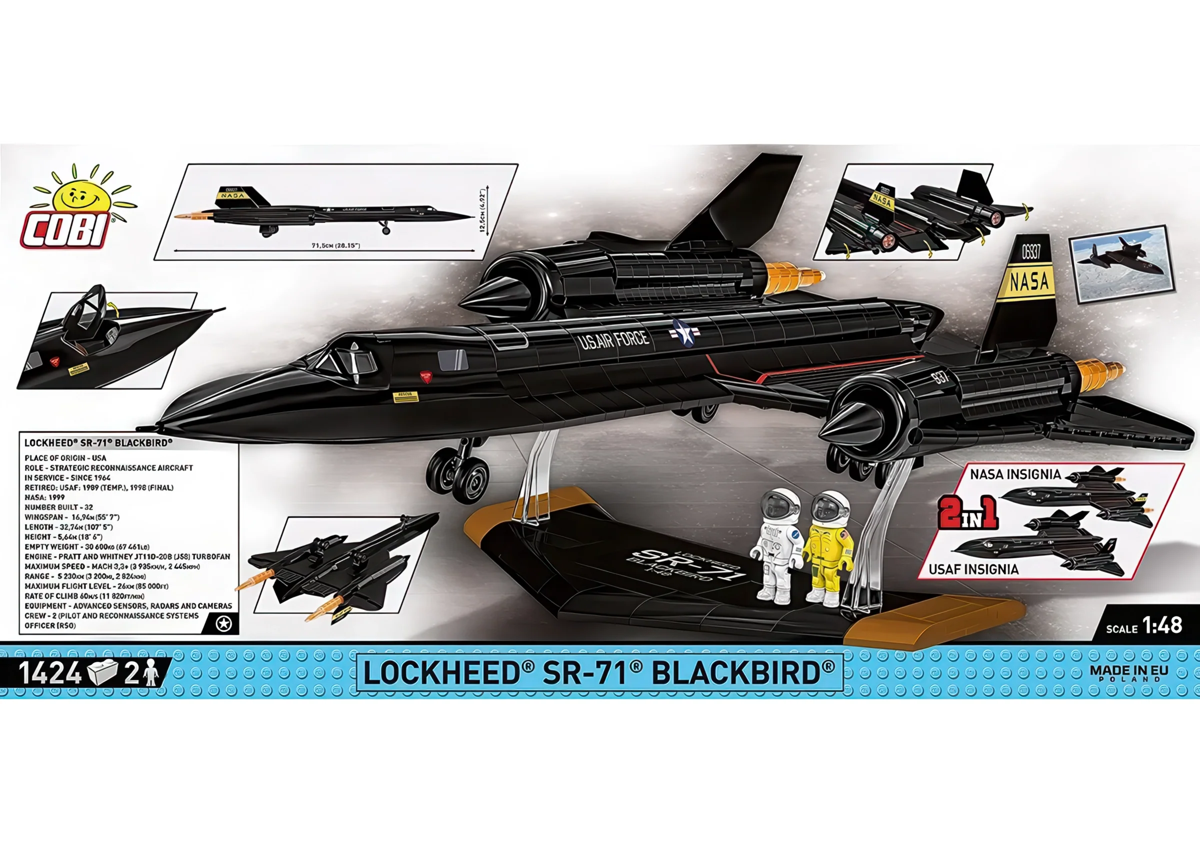 COBI Lockheed Sr-71 Blackbird Executive Model Kit - Image 4