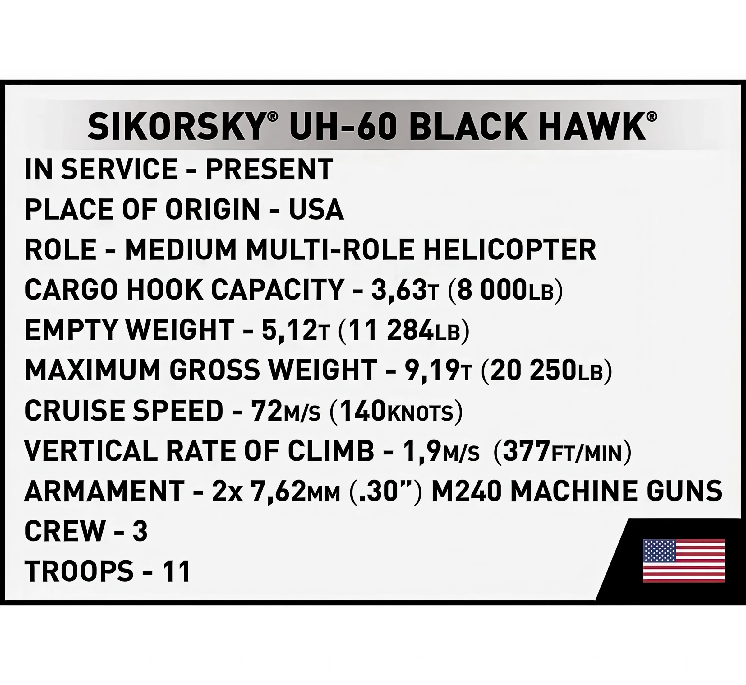 COBI Sikorsky Uh-60 Black Hawk Military Helicopter Model Kit - Image 12