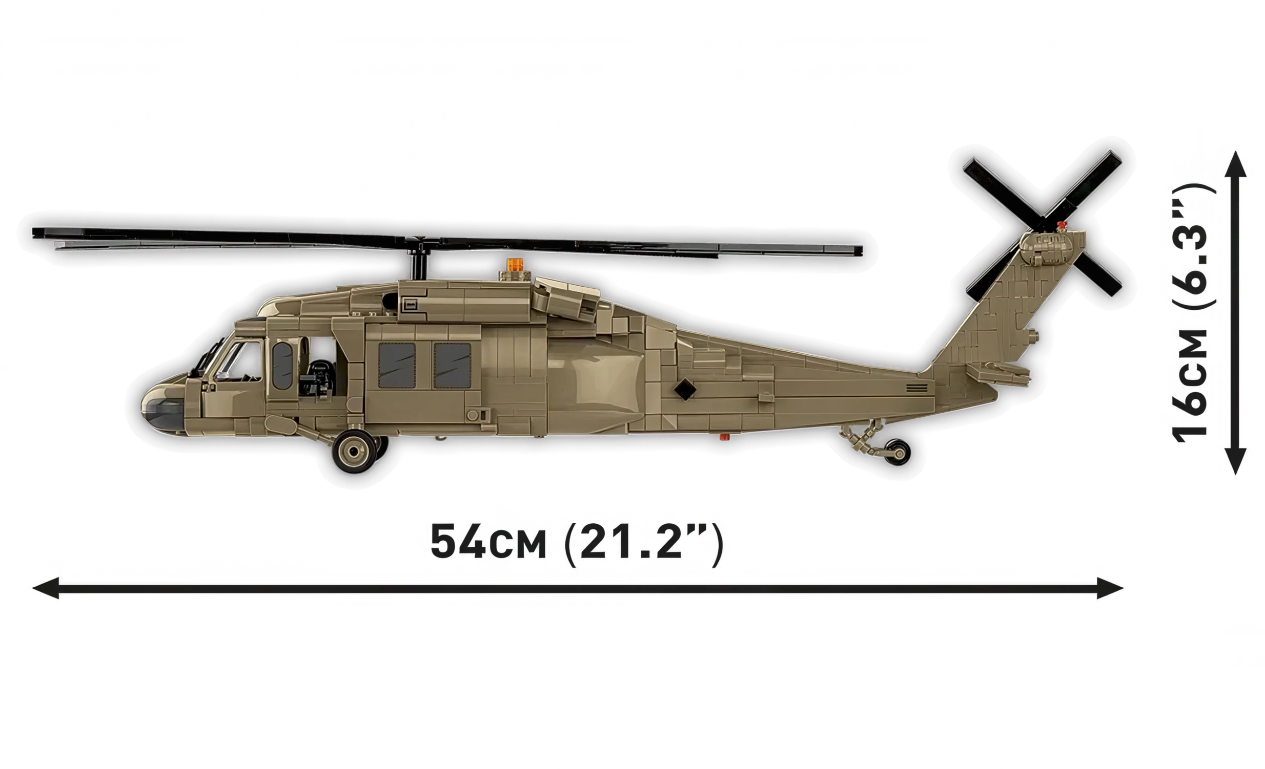 COBI Sikorsky Uh-60 Black Hawk Military Helicopter Model Kit - Image 9