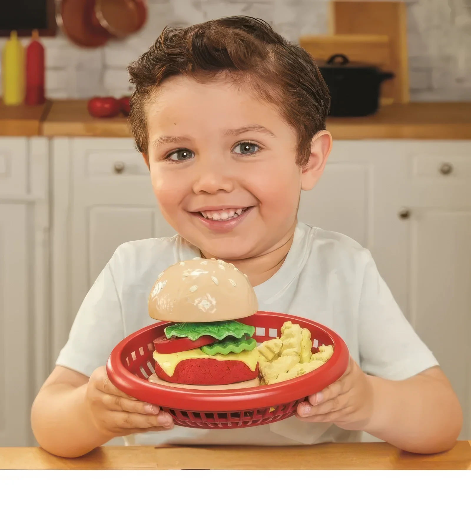 Little Tikes Creative Chefs Cheeseburger and Fries Playset - Image 3