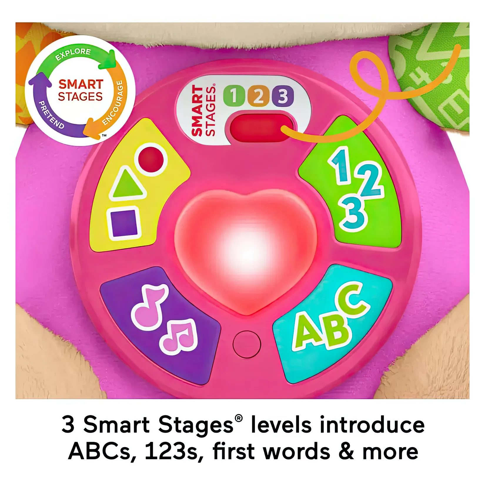 Fisher-Price Laugh & Learn Smart Stages Sis Pink Plush - Image 3