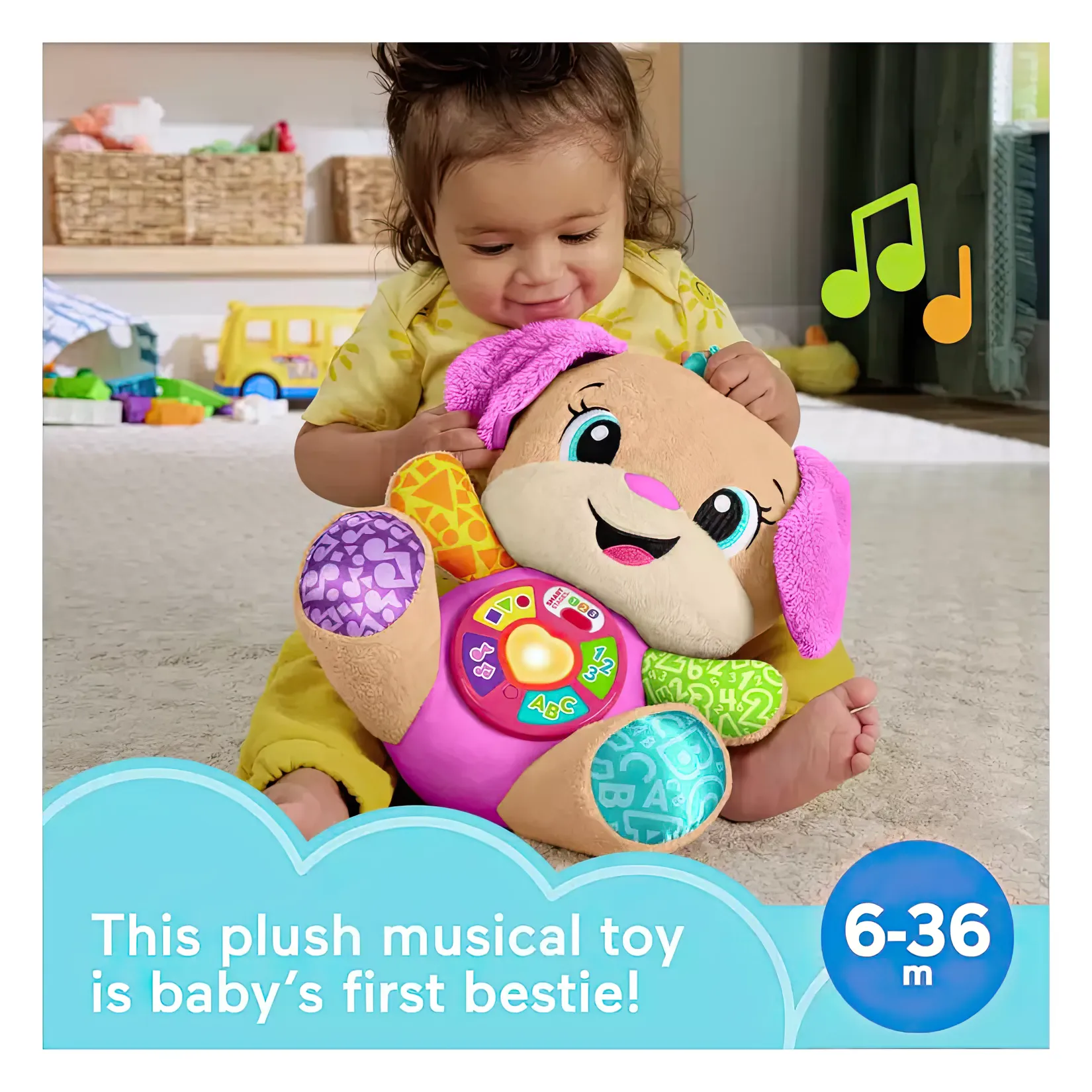 Fisher-Price Laugh & Learn Smart Stages Sis Pink Plush - Image 6