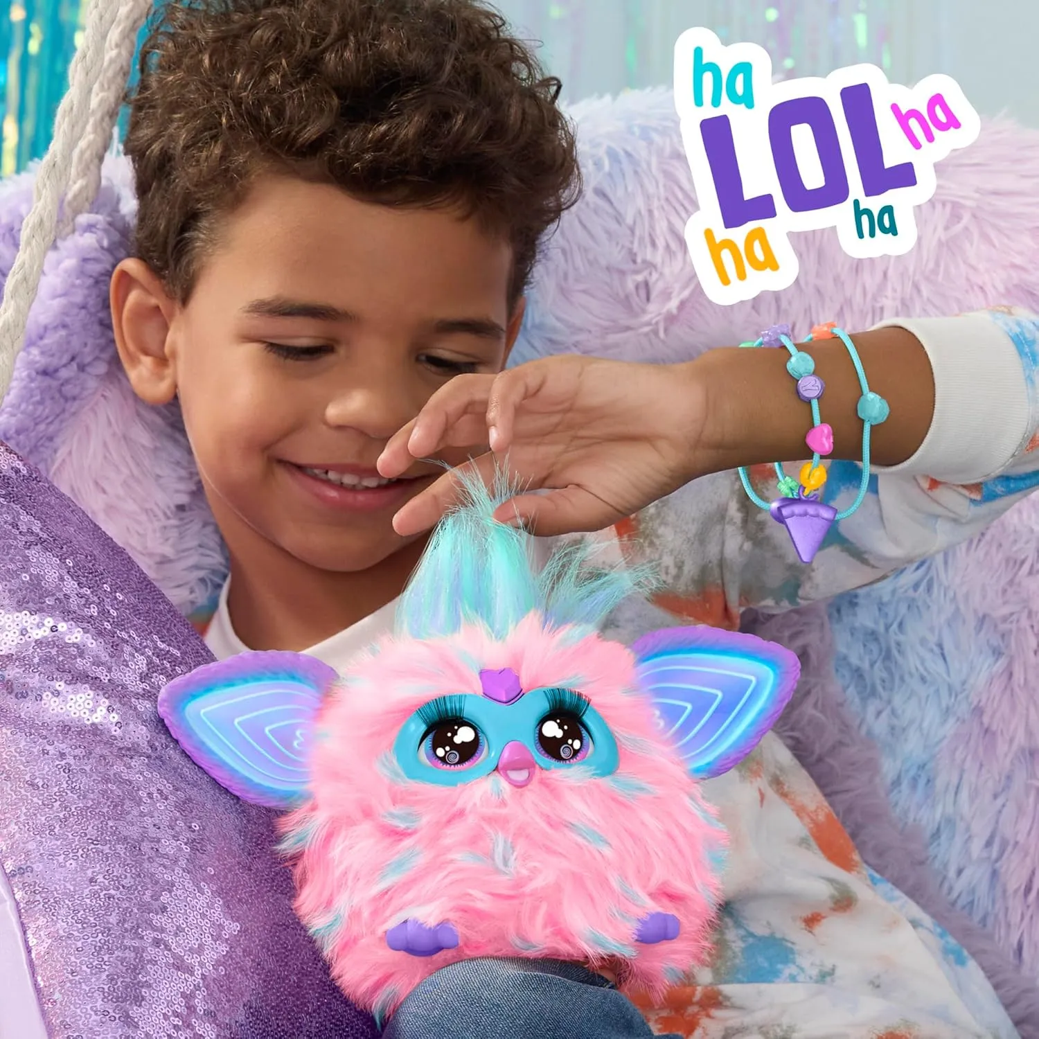 FURBY Cotton Candy Interactive Plush Toy - Image 5
