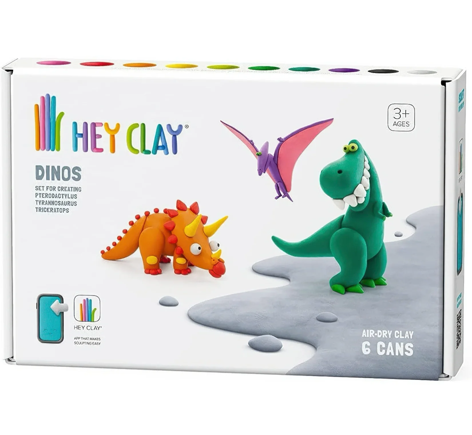 Hey Clay 6 Can Set - Dinos - Image 3