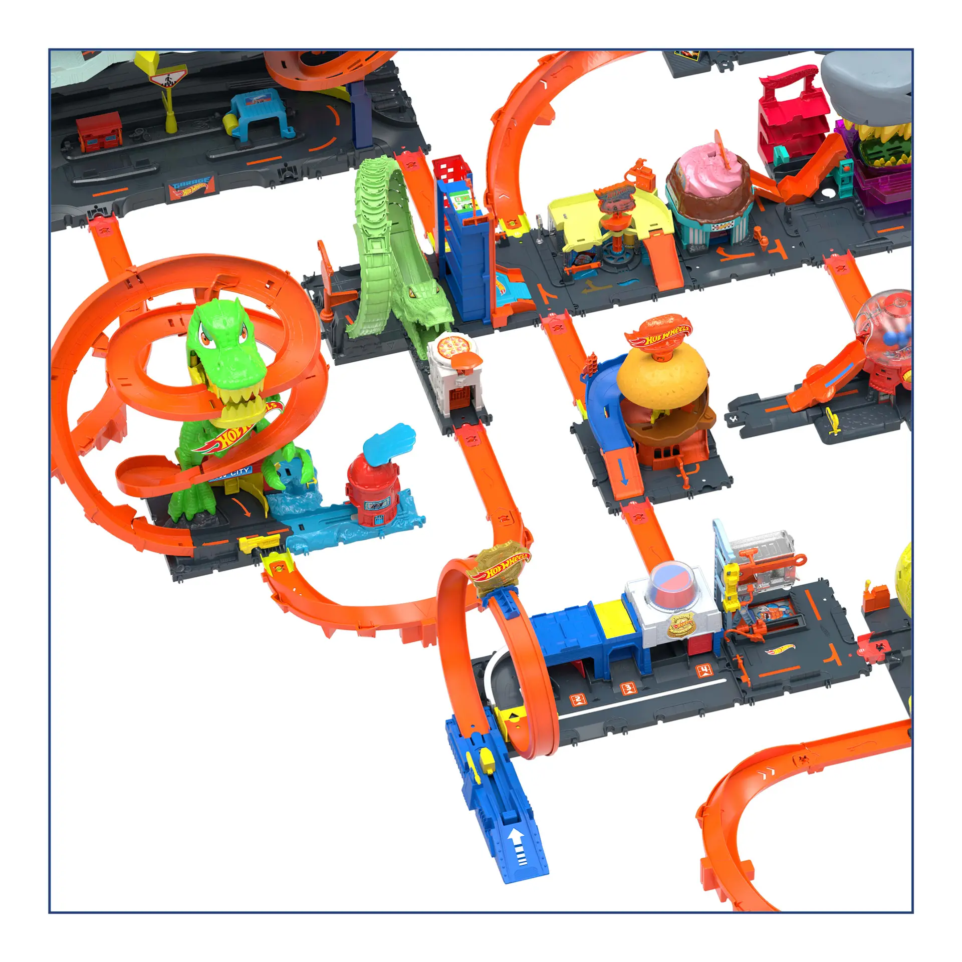 Hot Wheels City T-rex Blaze Battle Playset - Image 3
