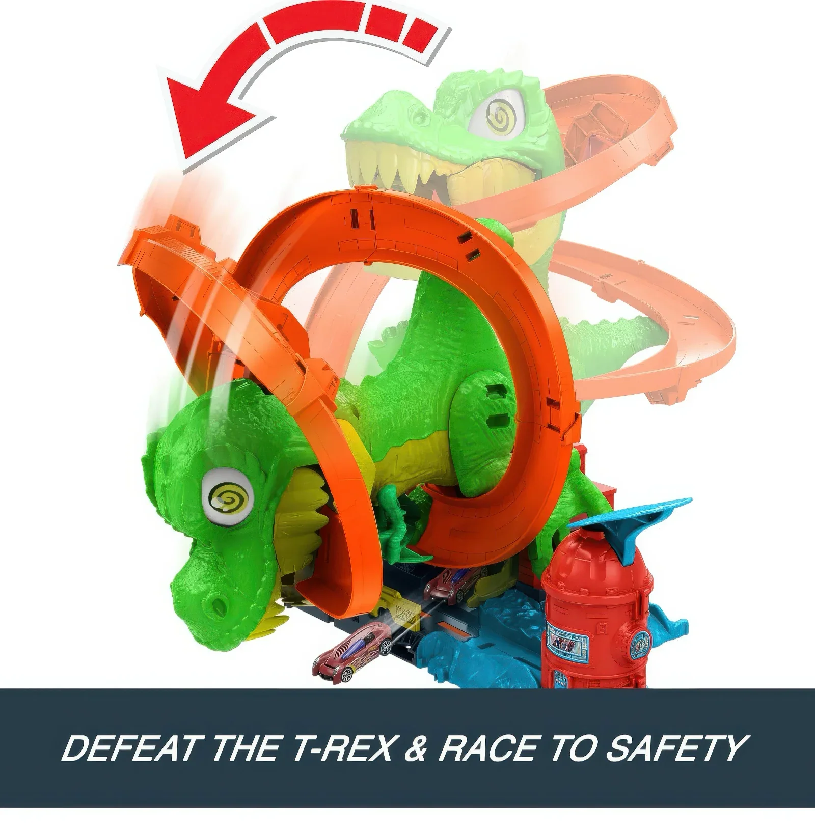 Hot Wheels City T-rex Blaze Battle Playset - Image 5