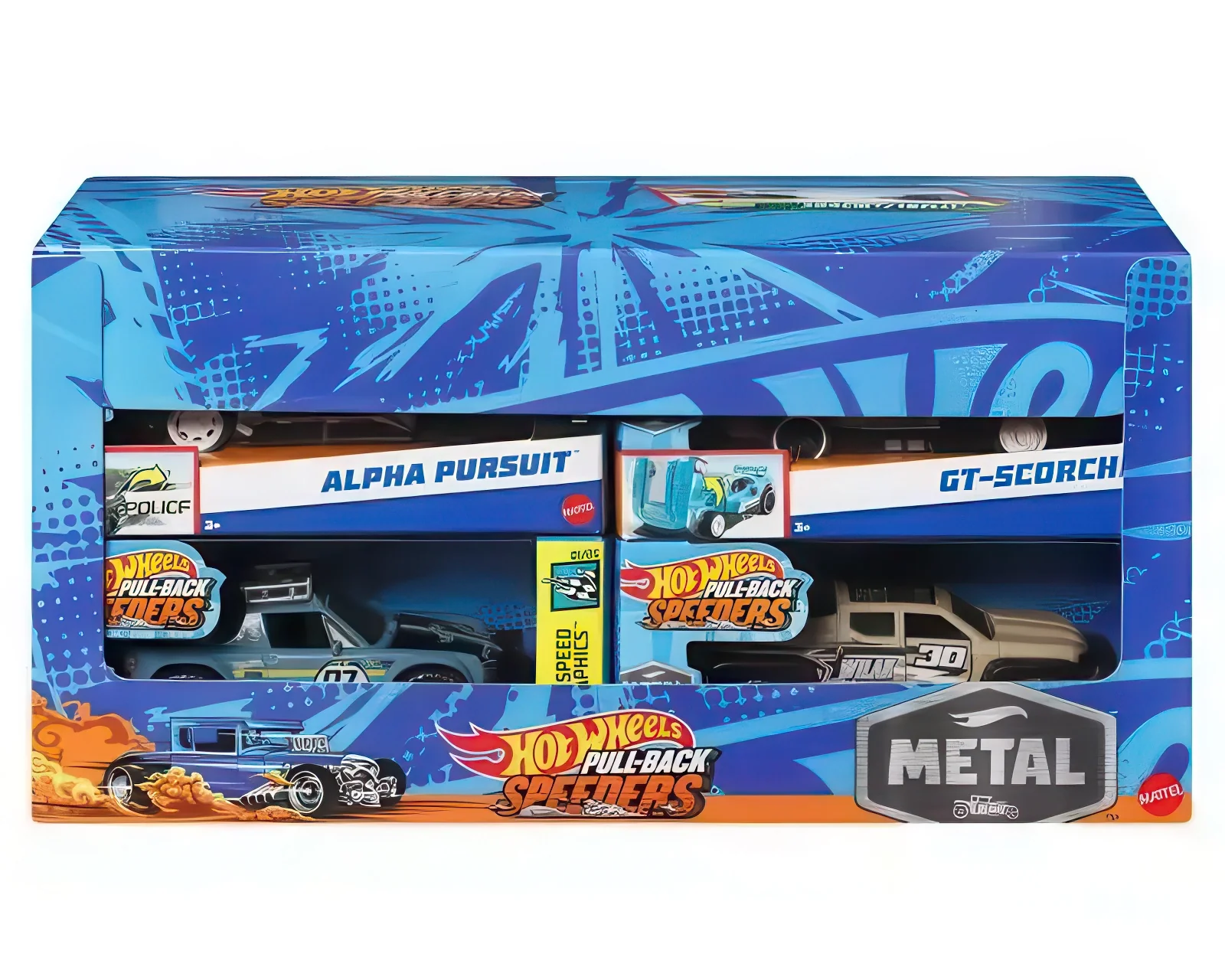 Hot Wheels Pull-back Speeders Toy Car Assortment - Image 8