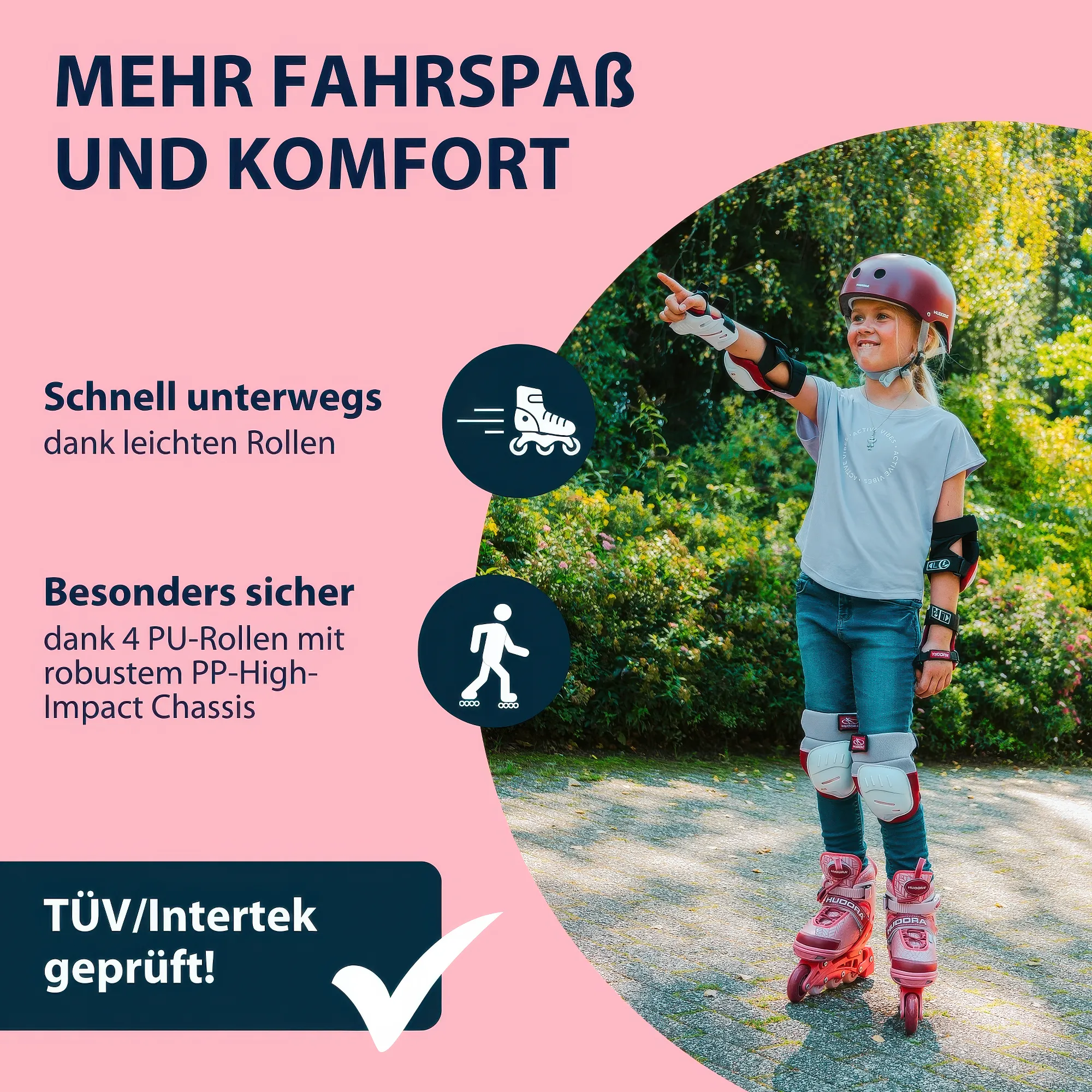 Hudora Inline Skates Mia 2.0 Pixie Size 37-40 - Image 5