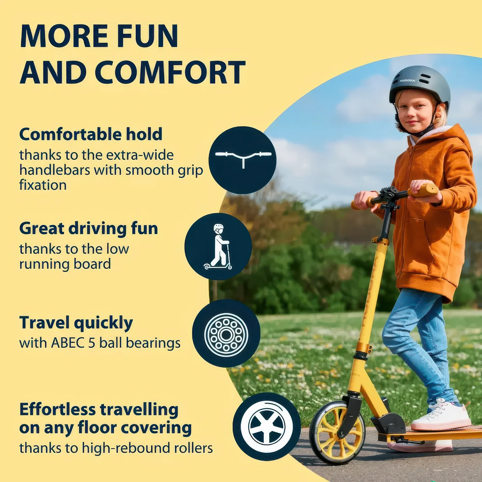 Hudora Scooter Up 200 - Canary Yellow - Image 3