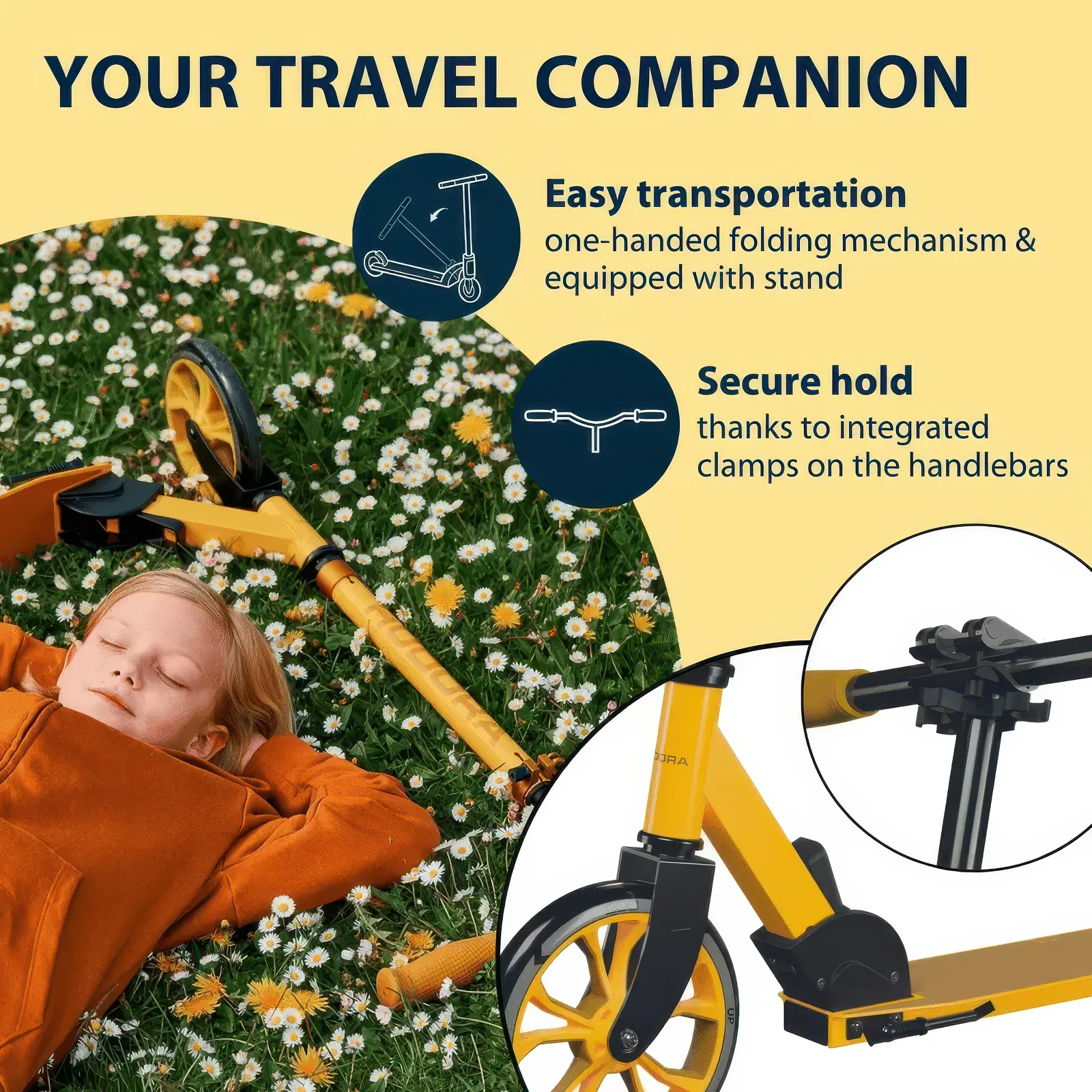 Hudora Scooter Up 200 - Canary Yellow - Image 5