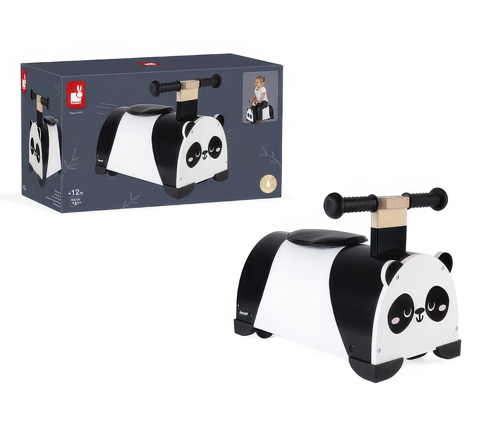 Janod Panda Wooden Ride-on - Image 3