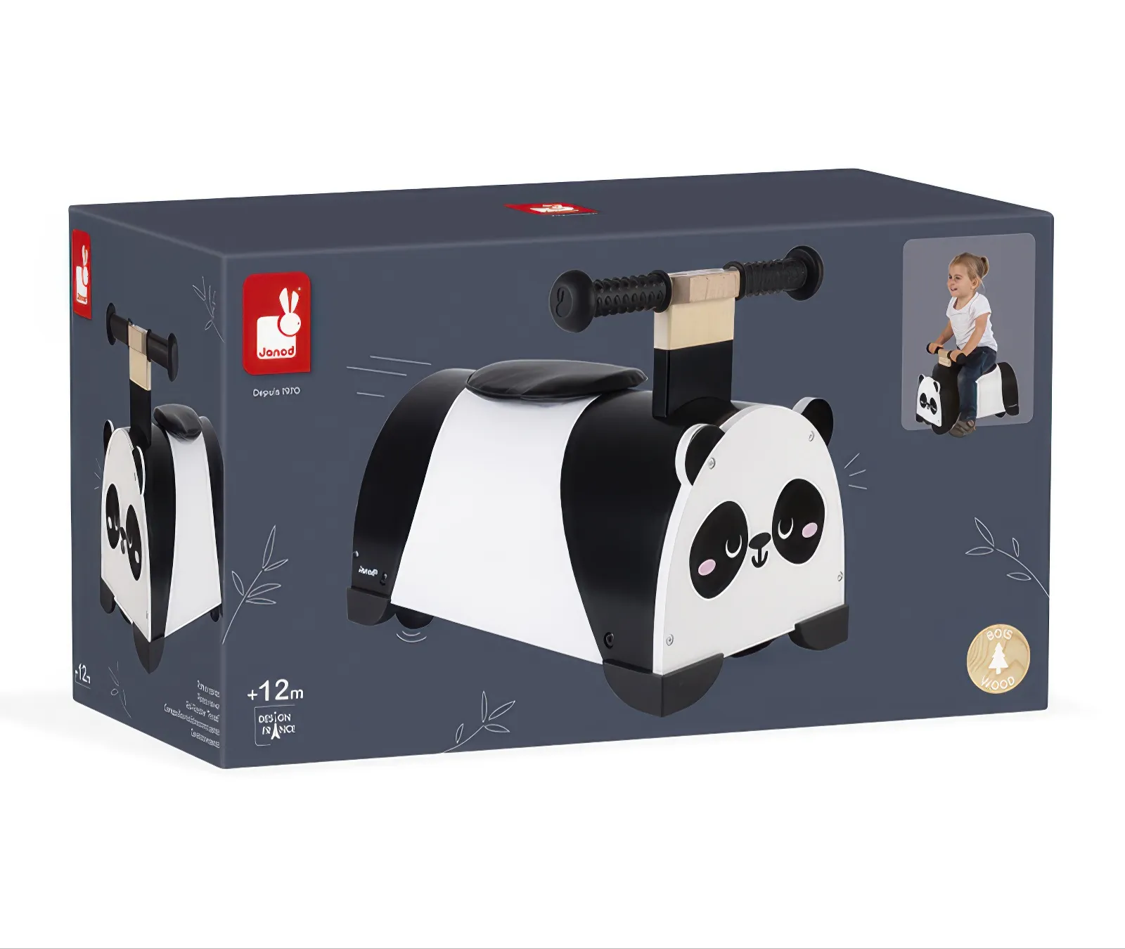 Janod Panda Wooden Ride-on - Image 9