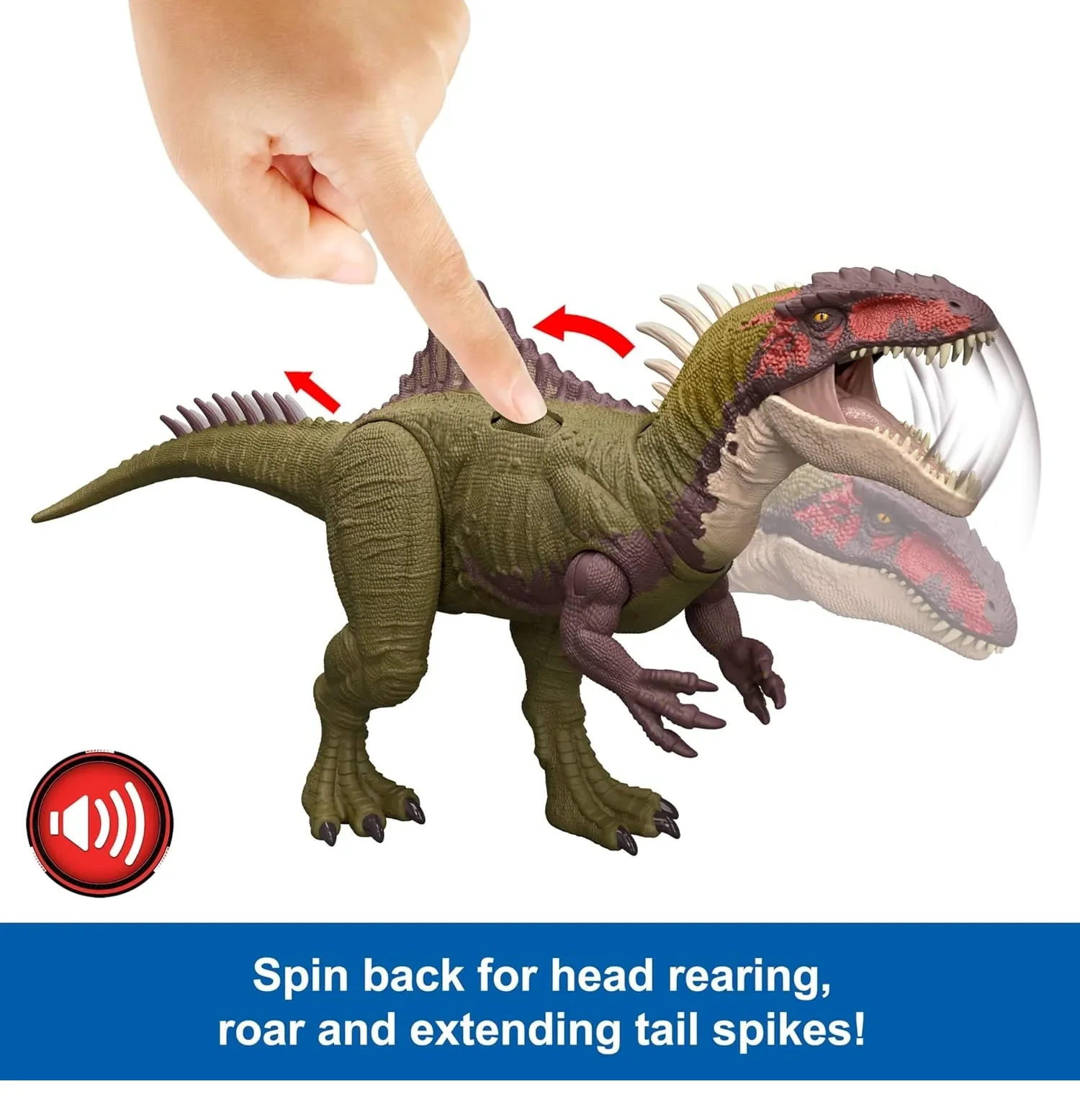 Jurassic World Chaos Theory Battle Roarin' Becklespinax Dinosaur Action Figure - Image 3