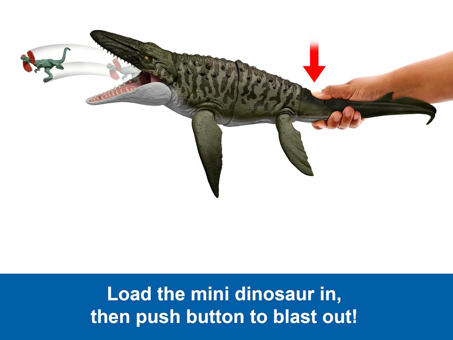 Jurassic World Rebirth Bite 'n Blast Mosasaurus Dinosaur - Image 3