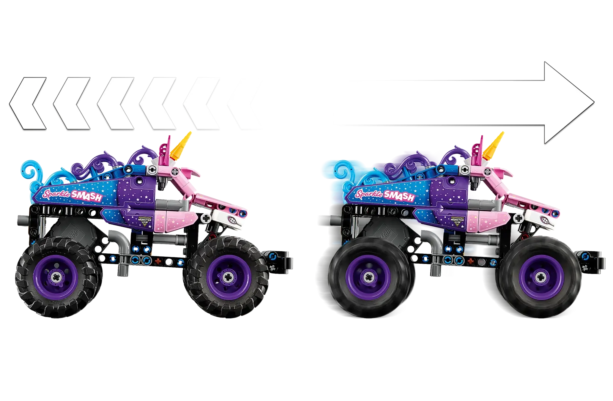 LEGO TECHNIC 42220 Monster Jam Sparkle Smash Pull-Back - Image 3