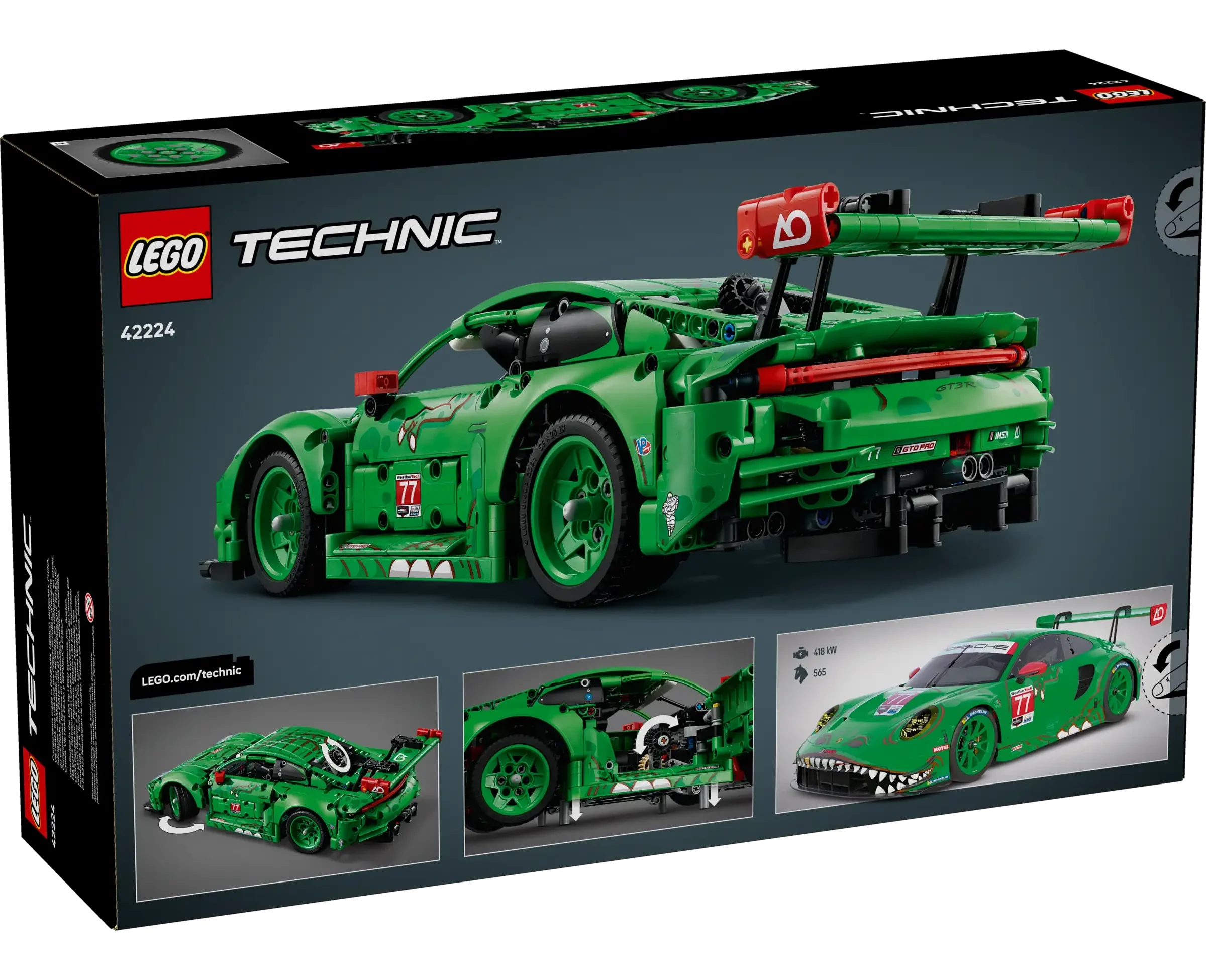 LEGO TECHNIC 42224 Porsche 911 GT3 R REXY AO Racing Car - Image 6