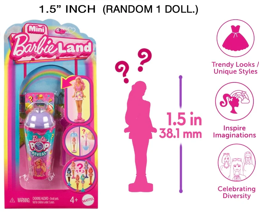 Mini Barbieland Colour Reveal Dolls - Assorted - Image 3