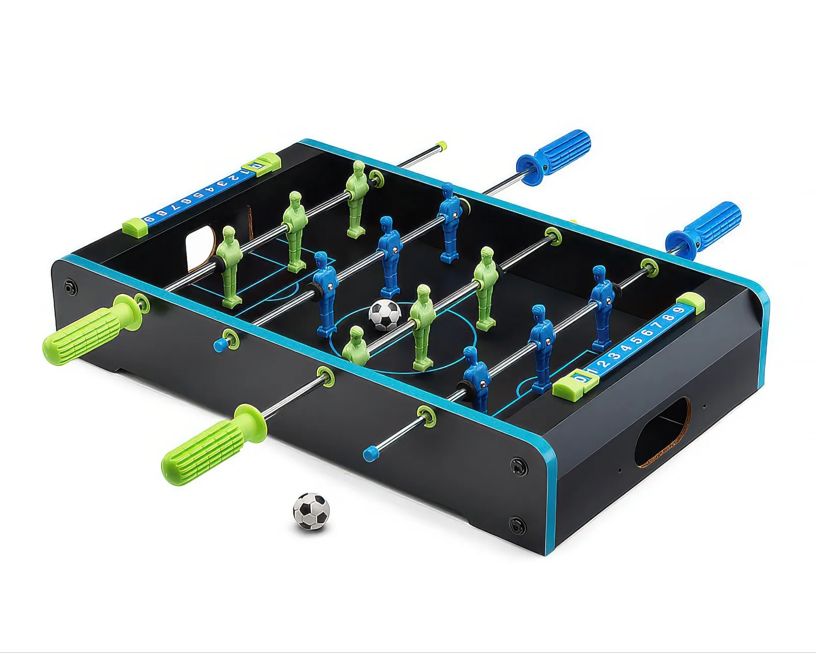 Mini Neon Table Top Football Game - Image 2