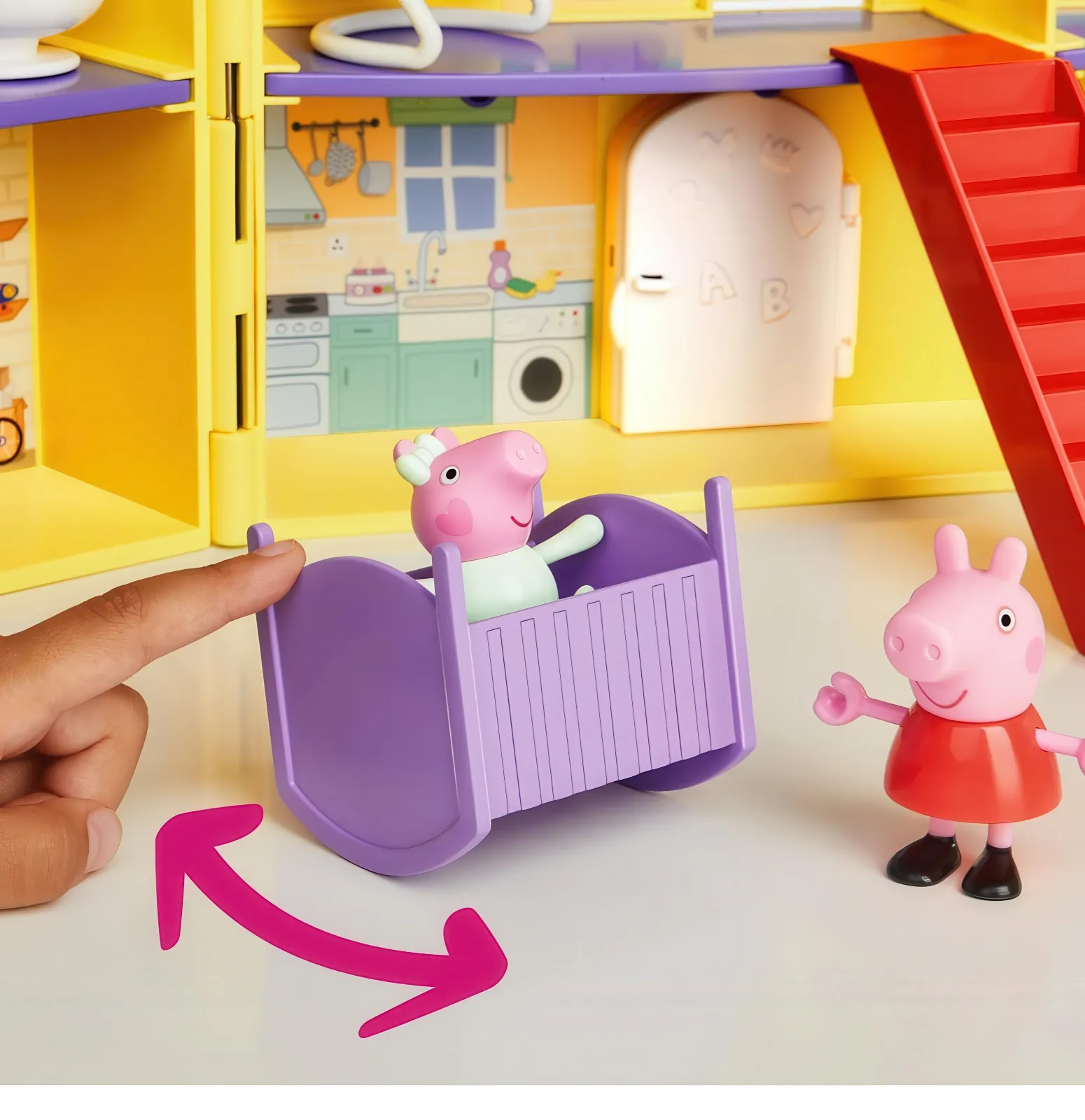 Peppa Pig's Big Family House Playset with Baby Evie - Image 7