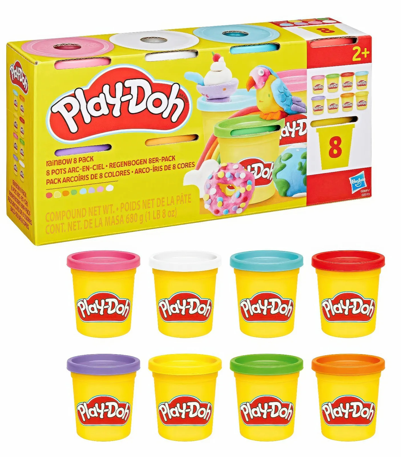 Play-doh Rainbow 8 Pack Assorted - Image 6