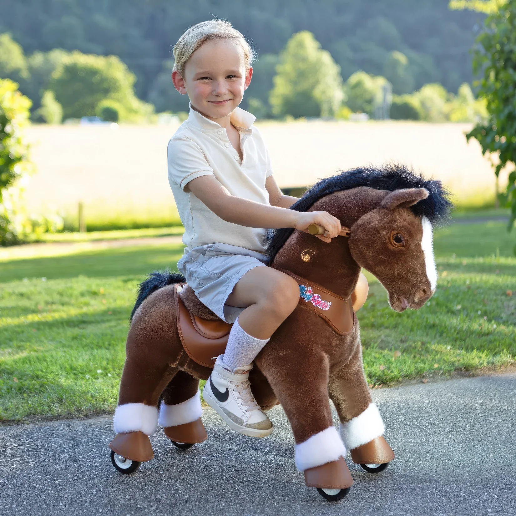 Ponycycle Advanced Model Y Ride-on For Kids - Chocolate Brown - Image 4