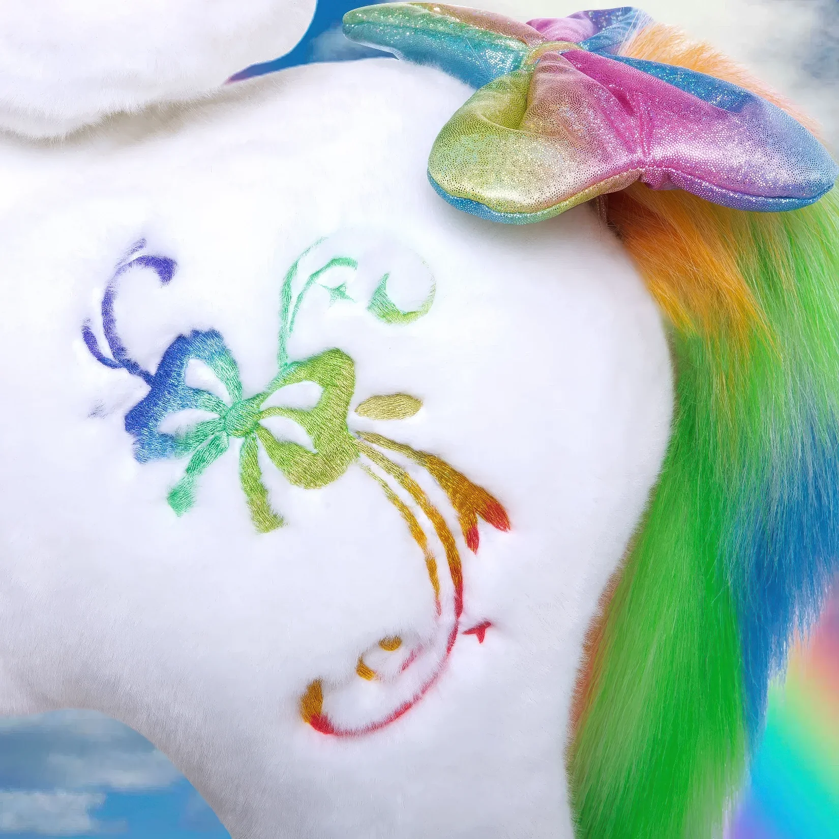 Ponycycle Walking Ride-on Premium Model X - Rainbow Unicorn - Image 5