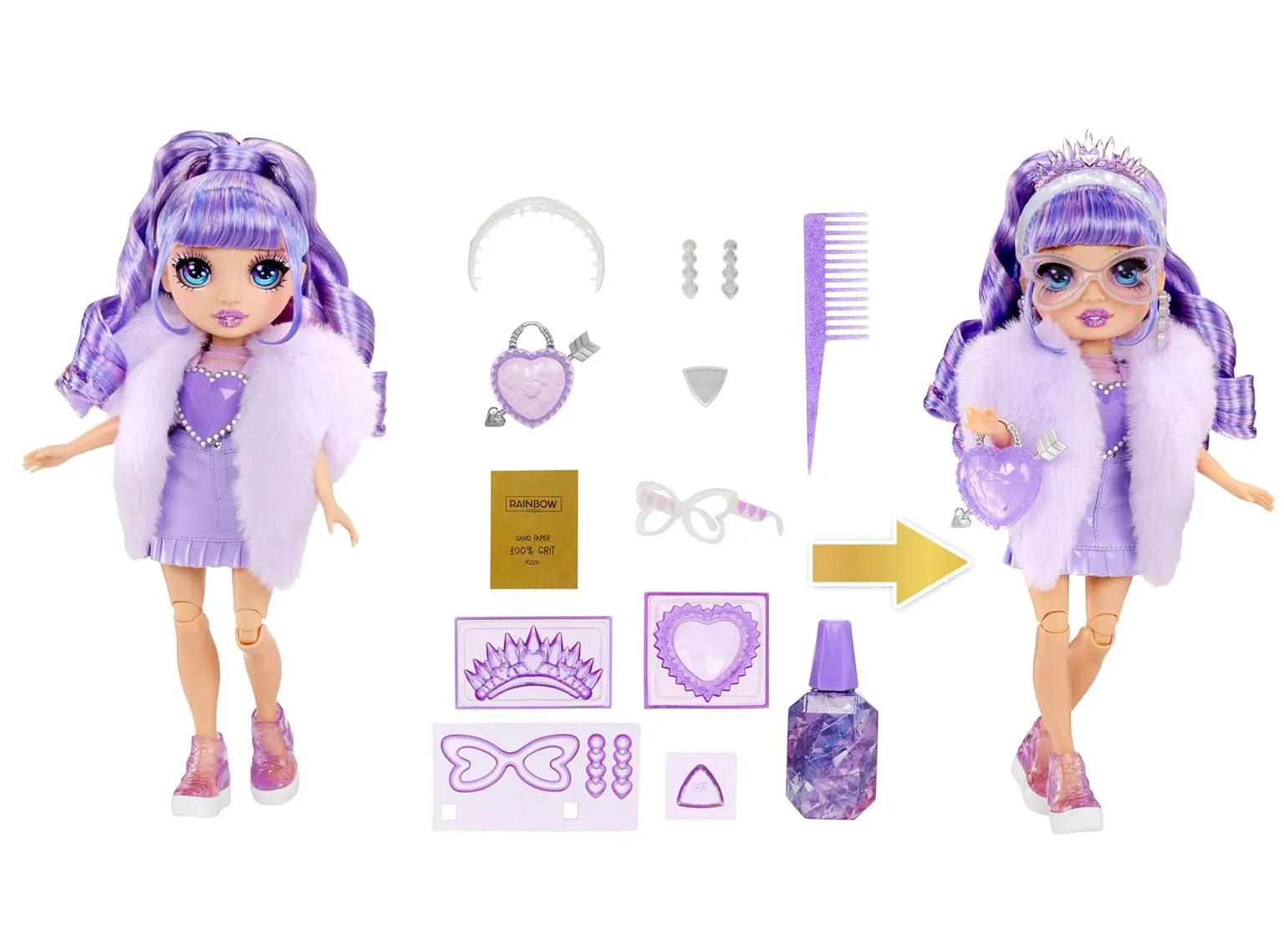 Rainbow High Creative Crystals Fashion Doll- Violet - Image 8