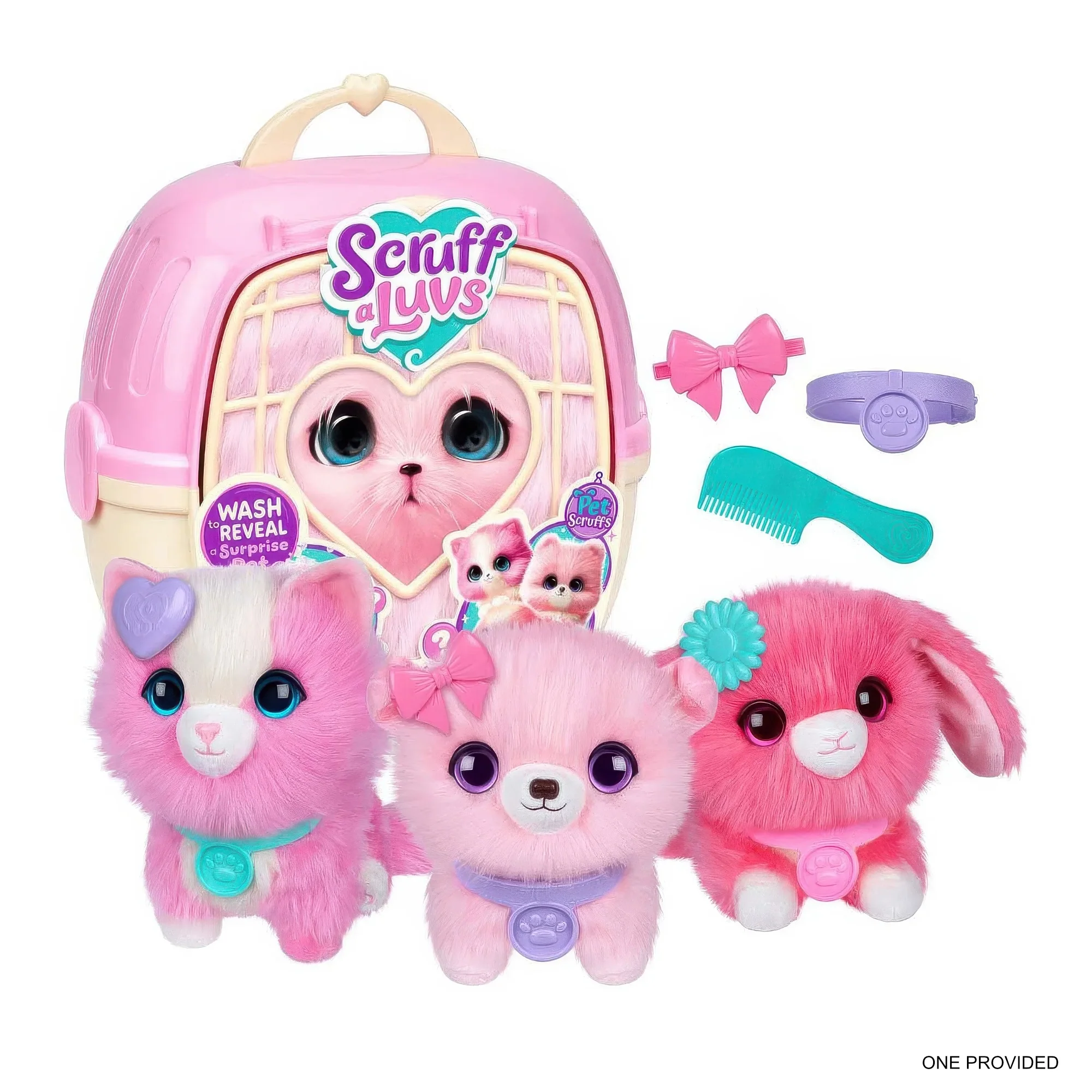 Scruffaluvs Pet Scruffs Assorted Pink Plush Toy