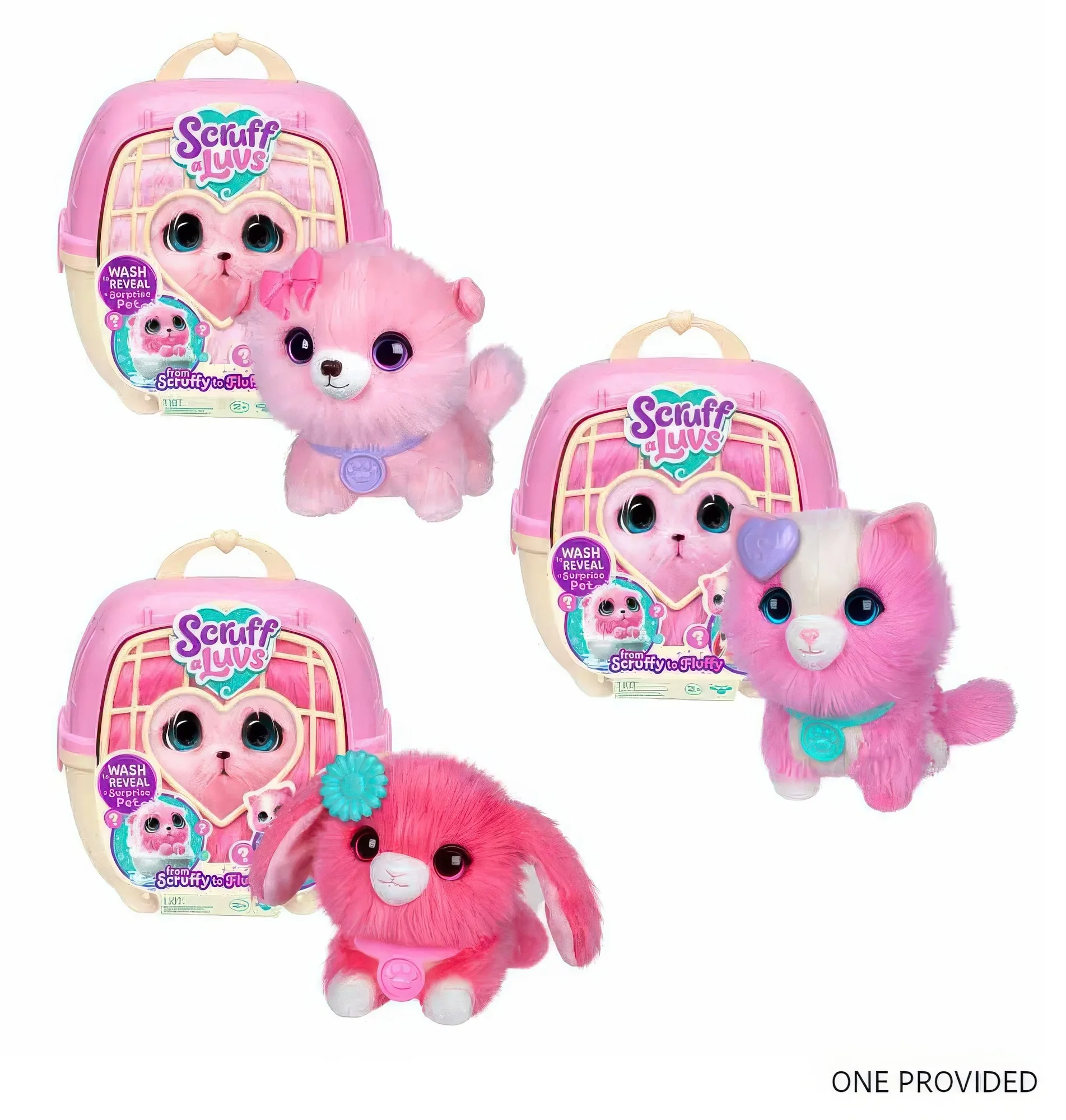 Scruffaluvs Pet Scruffs Assorted Pink Plush Toy - Image 2