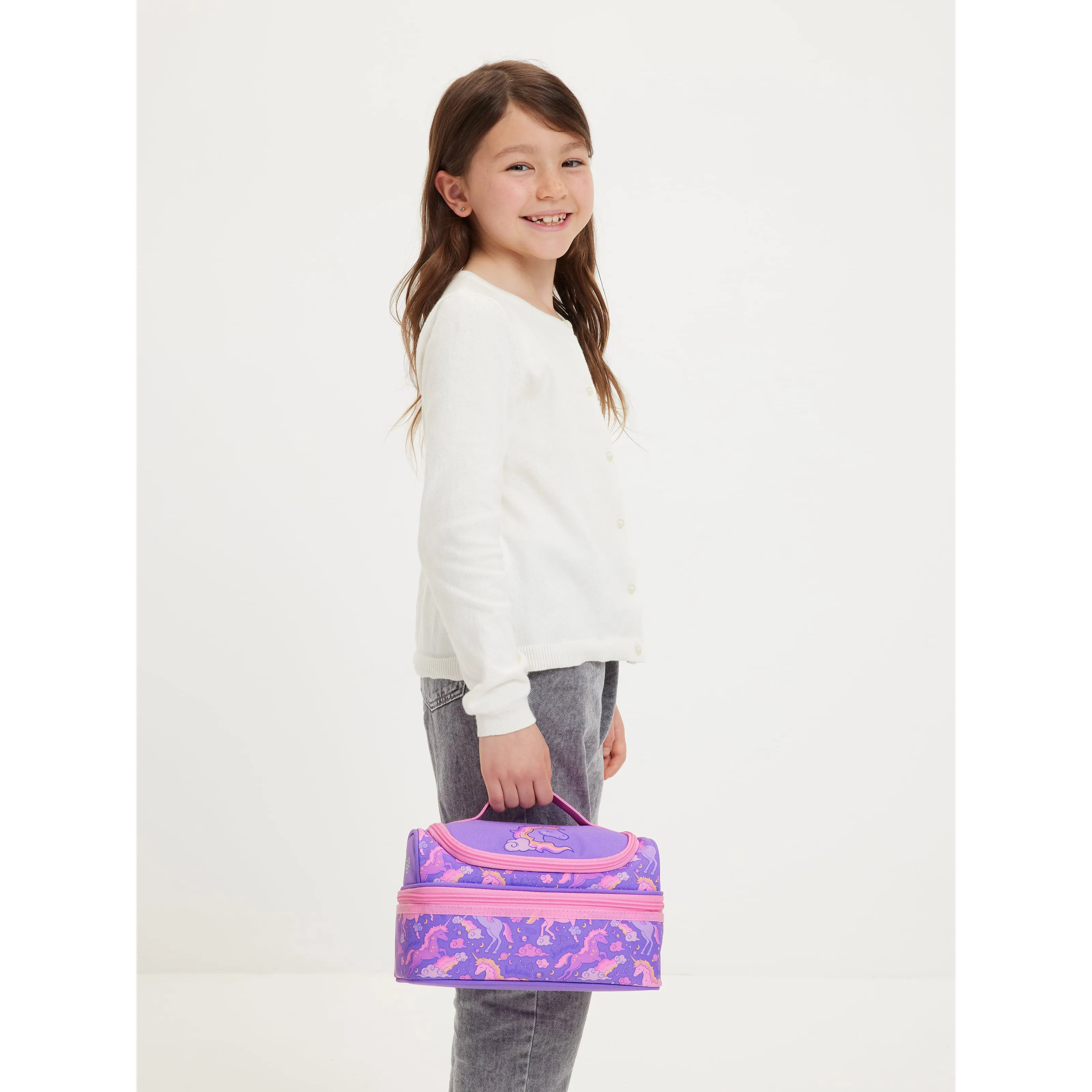 Smiggle Eclipse Double Decker Lunchbox- Lilac - Image 4