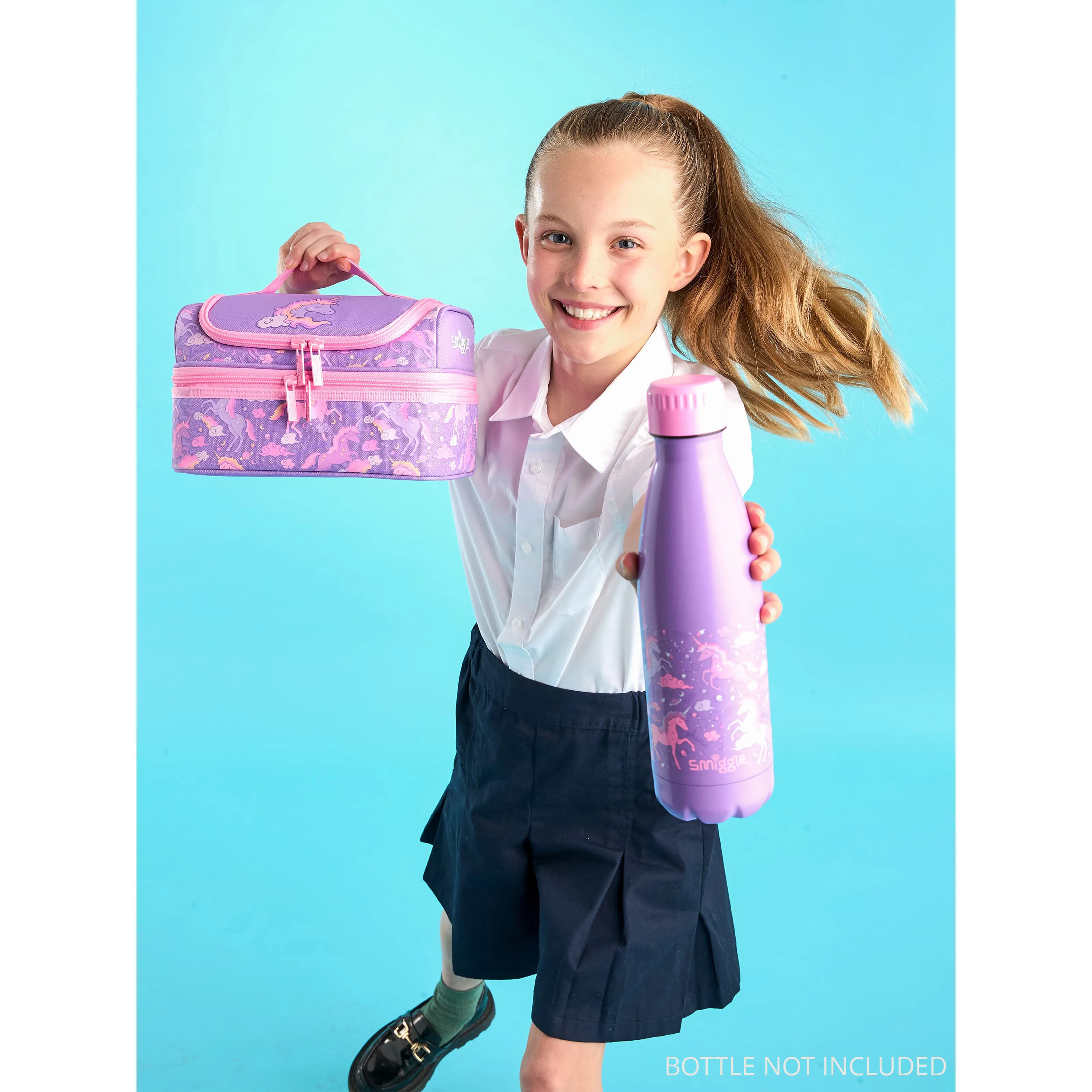 Smiggle Eclipse Double Decker Lunchbox- Lilac - Image 5