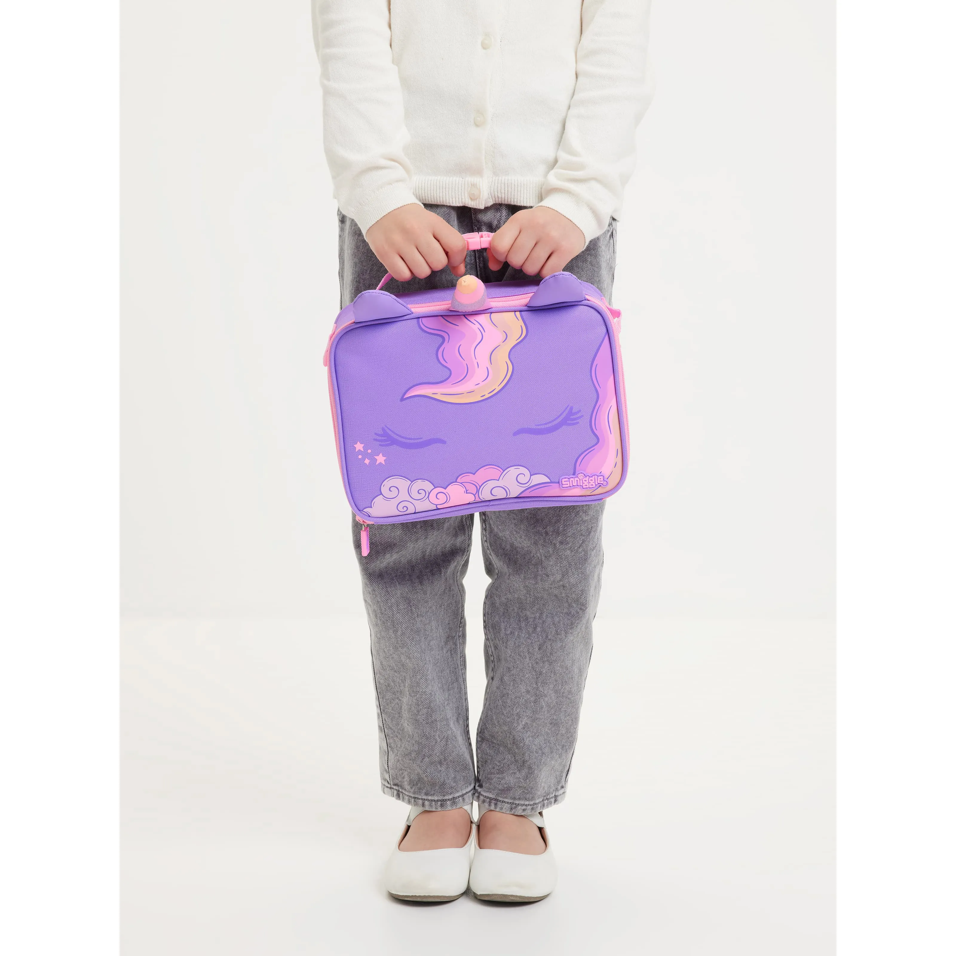 Smiggle Eclipse Oblong Attach Lunchbox - Lilac - Image 3