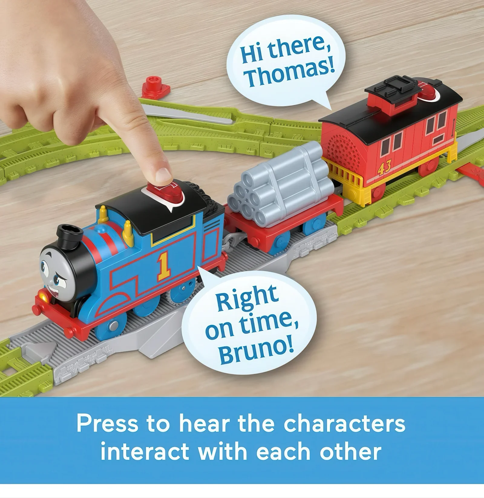 Talking Thomas & Brake Car Bruno Train Set - Image 3