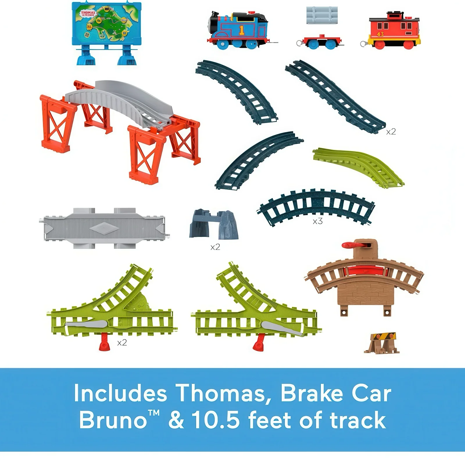 Talking Thomas & Brake Car Bruno Train Set - Image 7