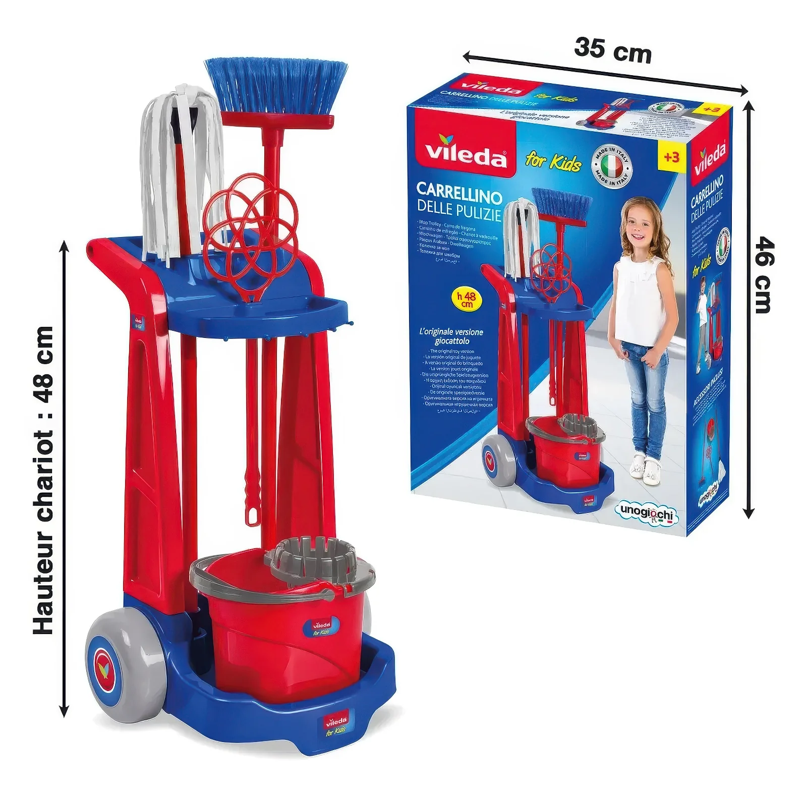 Vileda Childrens Cleaning Trolley Set - Image 6
