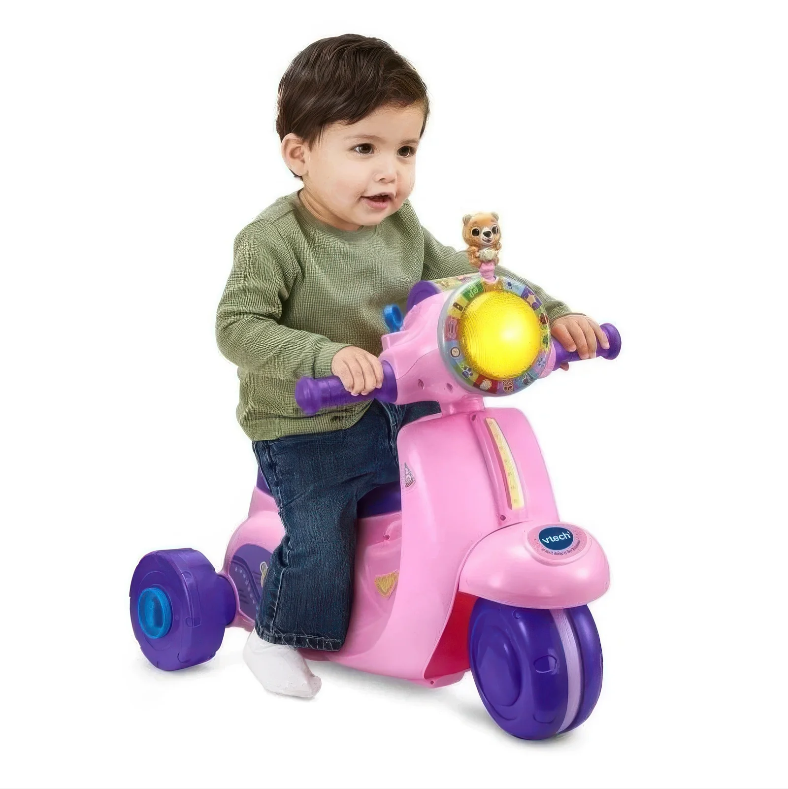 Vtech Baby 2-in-1 Ride & Balance Scooter, Pink - Image 4