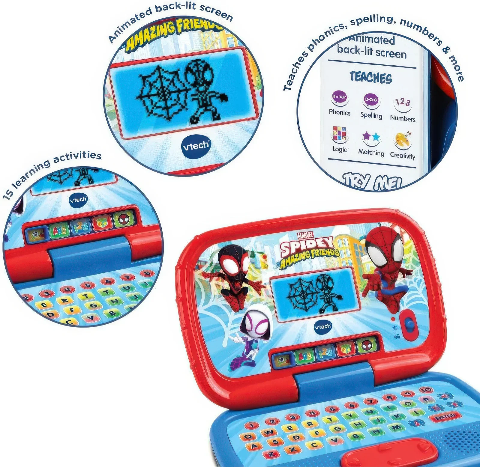 Vtech Spidey and His Amazing Friends: Spidey Learning Laptop - Image 3