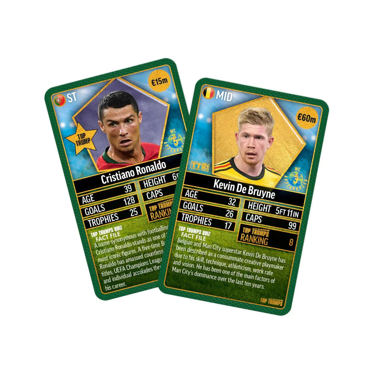 World Football Stars Top 200 - Pack 5 Top Trumps Card Game - Image 3